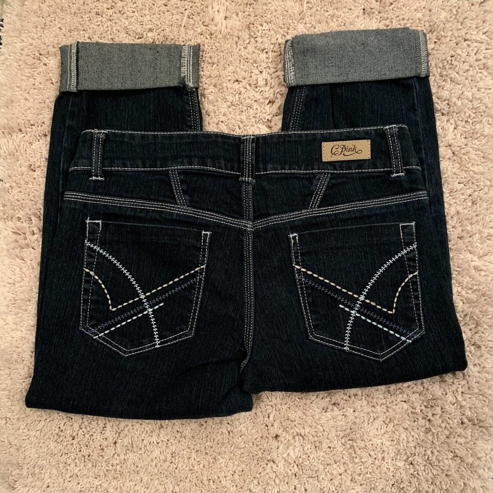 C Pink Rolled Capri Pants - Size 9